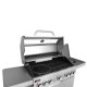 Thermogatz GS Grill View (03.313.334) Ψησταριά Υγραερίου Σχάρας 42x82εκ. με 5 Εστίες 15kW και Πλαϊνό Μάτι Υπερύθρων